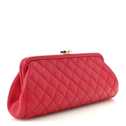 Chanel Lambskin Quilted Timeless Clutch Fuchsia 3 of 10