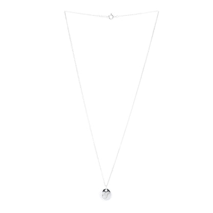 Tiffany Sterling Silver Letter S Round Pendant Necklace 3 of 6