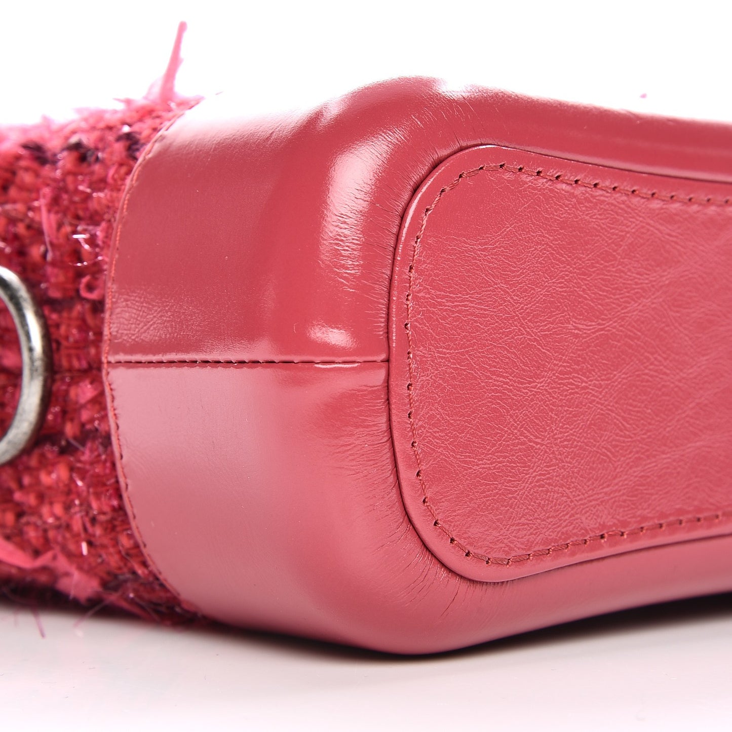 Tweed Calfskin Small Gabrielle Hobo Pink