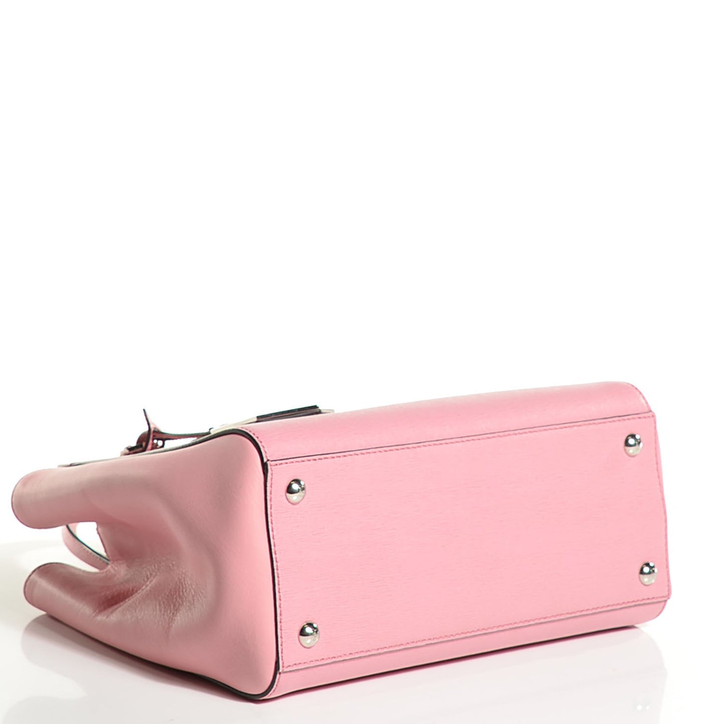 Vitello Elite Flamingo Mink Monster Charm Petite 2Jours Tote Pink Multicolor