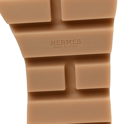 Hermes Calfskin Cork Eze 30 Sandals 39 Marron Glaise 6 of 9
