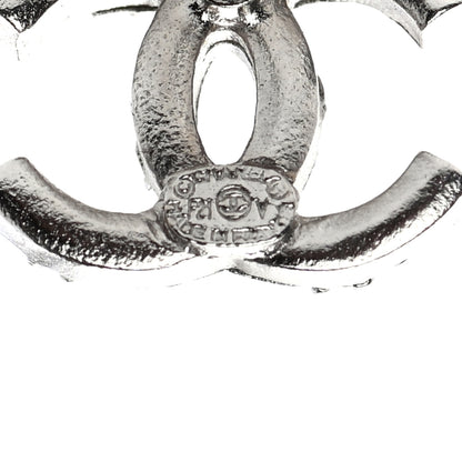 Chanel Crystal CC Earrings Silver 4 of 4