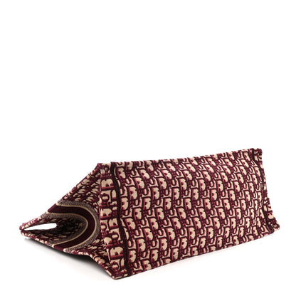 Christian Dior Oblique Large Book Tote Burgundy Multicolor 4 of 12