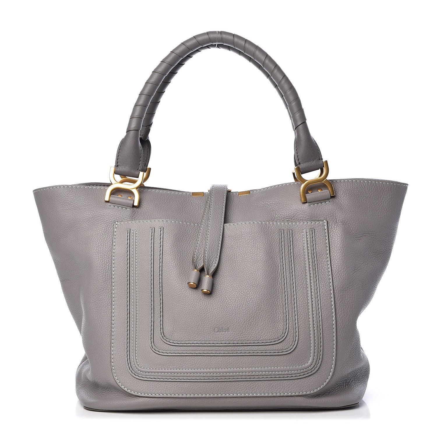 Chloe Calfskin Large New Marcie Tote Cashmere Grey 1 of 10