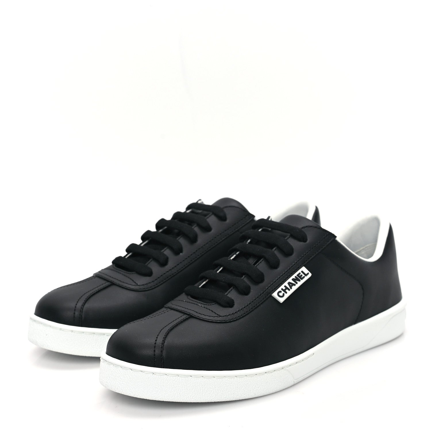 Chanel Calfskin CC Womens Sneakers 41 Black 3 of 9