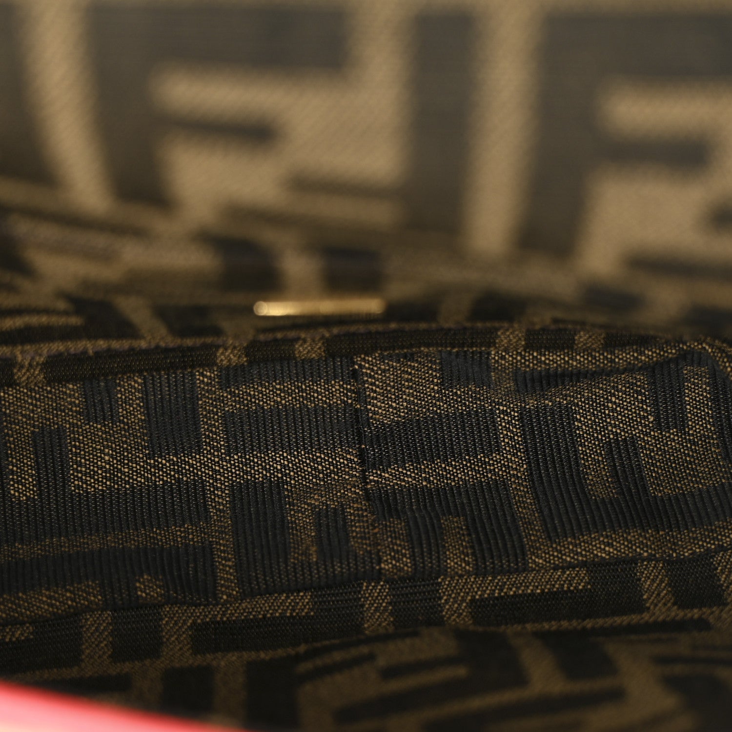 Fendi Fabric Jacquard FF 1974 Roma Armor Mini Baguette Tobacco Moro Fuxia Fluo 5 of 10