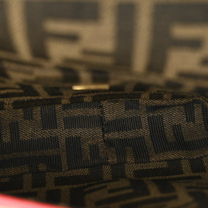Fendi Fabric Jacquard FF 1974 Roma Armor Mini Baguette Tobacco Moro Fuxia Fluo 5 of 10