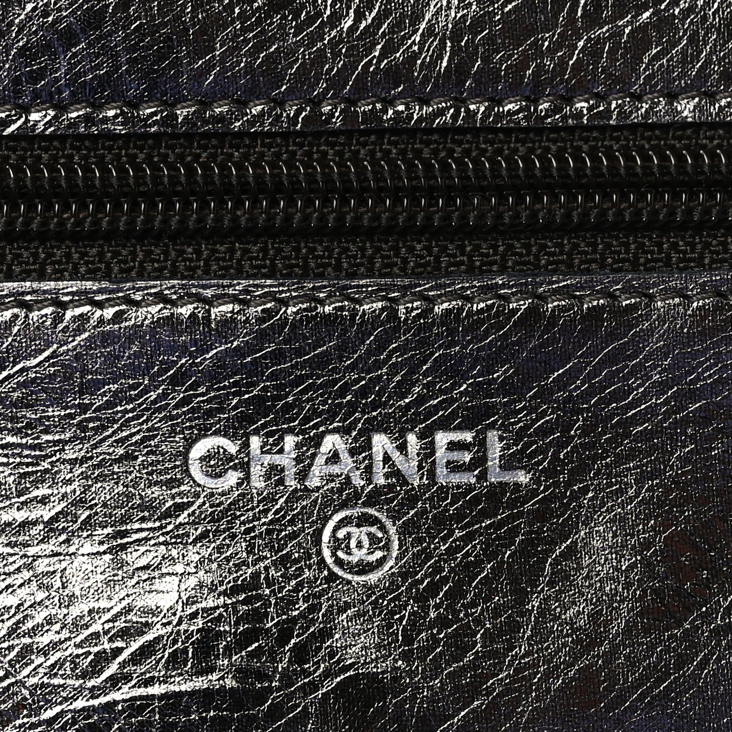 Metallic Aged Calfskin Quilted Reissue Wallet On Chain WOC Bronze
