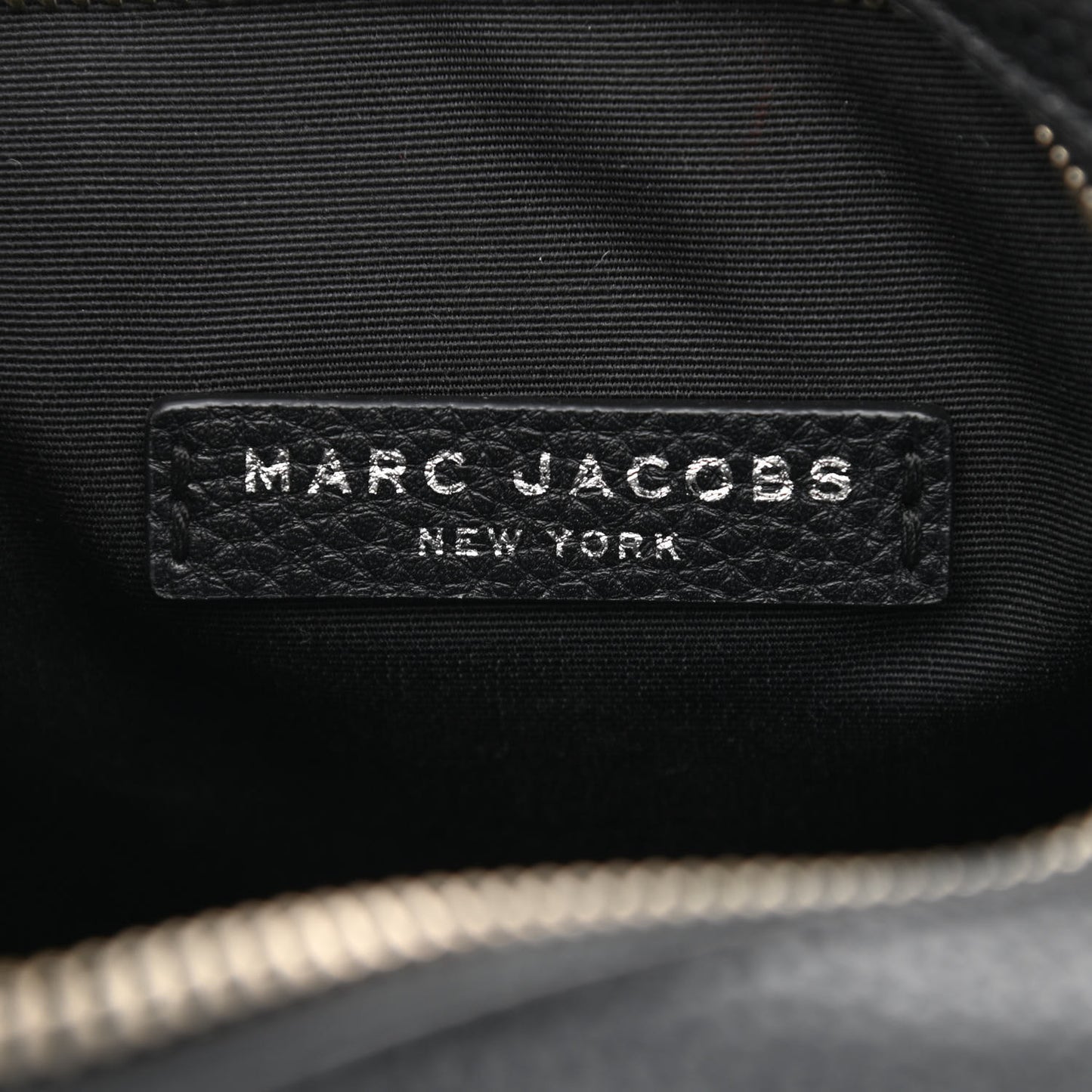 Calfskin Signet Stitched Crossbody Bag Black
