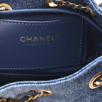 Chanel Washed Denim Quilted Mini Chanel 25 Handbag Blue 11 of 22
