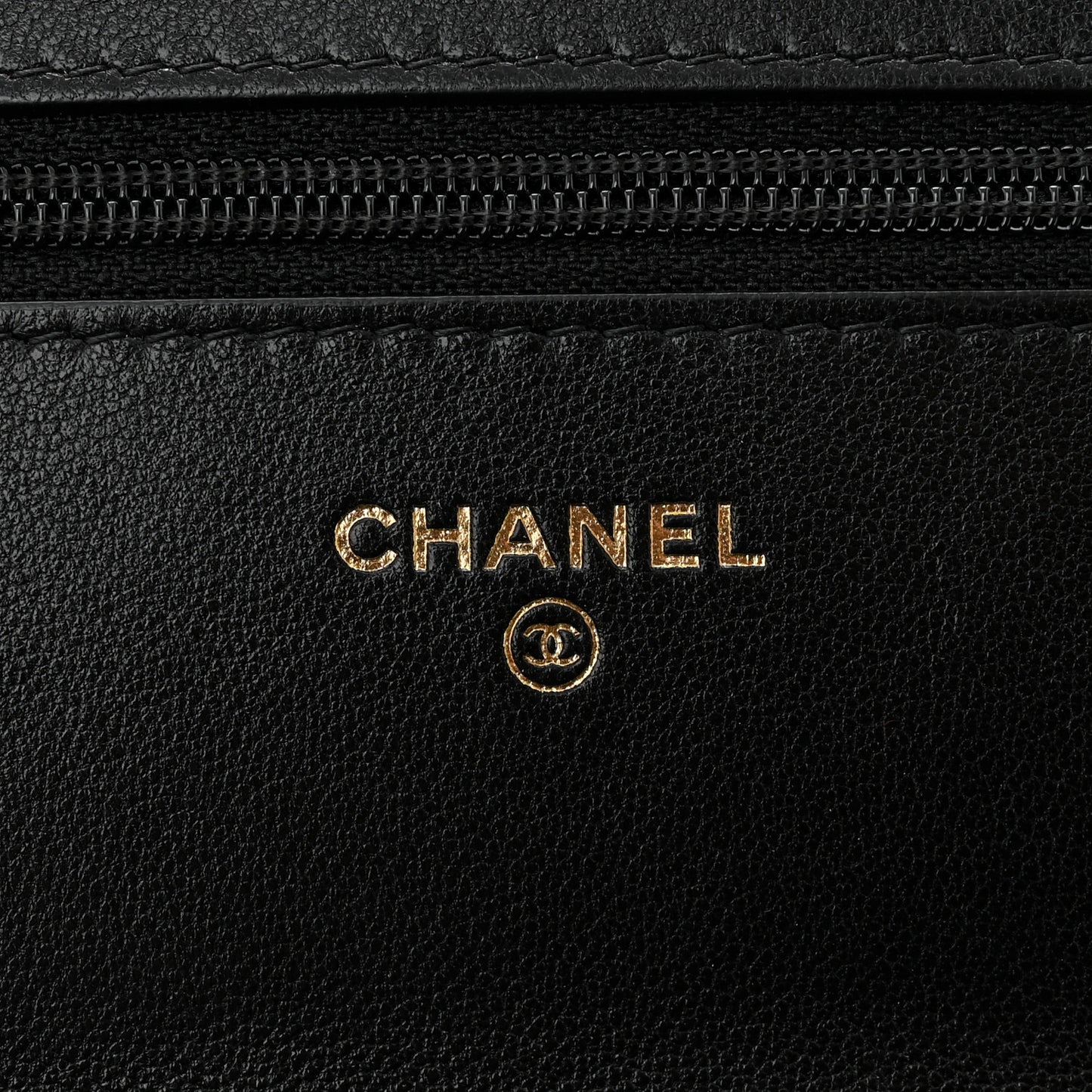 Lambskin Quilted Chanel 19 Wallet On Chain WOC Black