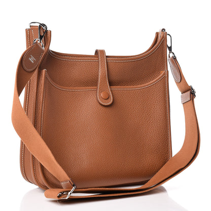 Hermes Taurillon Clemence Evelyne III PM Gold 3 of 11