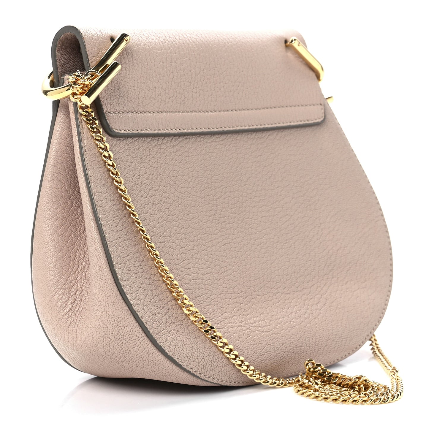 Grained Lambskin Medium Drew Shoulder Bag Cement Pink
