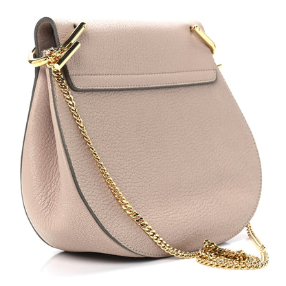Chloe Grained Lambskin Medium Drew Shoulder Bag Cement Pink 3 of 11