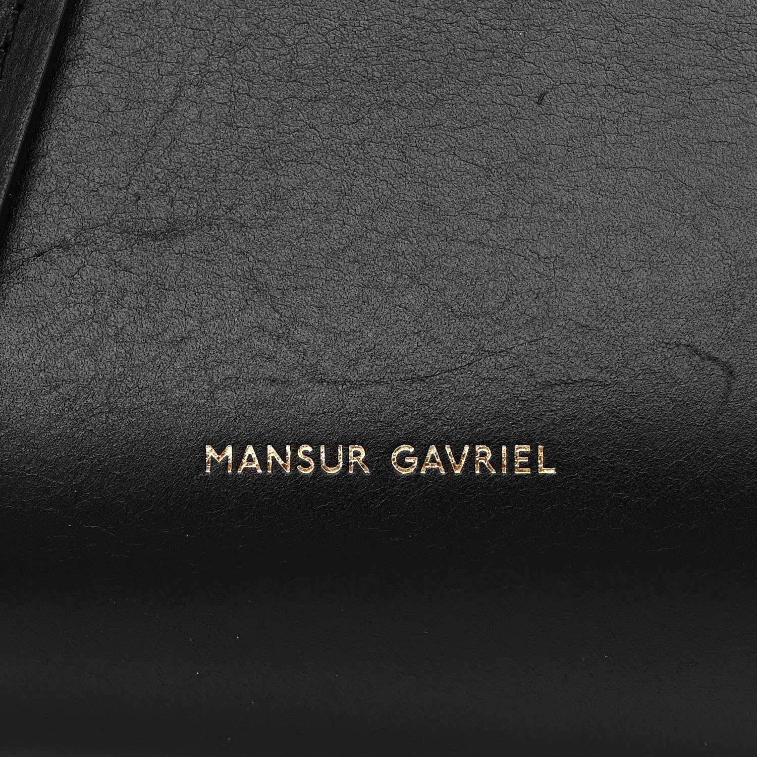 Mansur Gavriel Calfskin Backpack Bag Black Gold 6 of 12