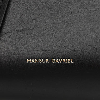 Mansur Gavriel Calfskin Backpack Bag Black Gold 6 of 12