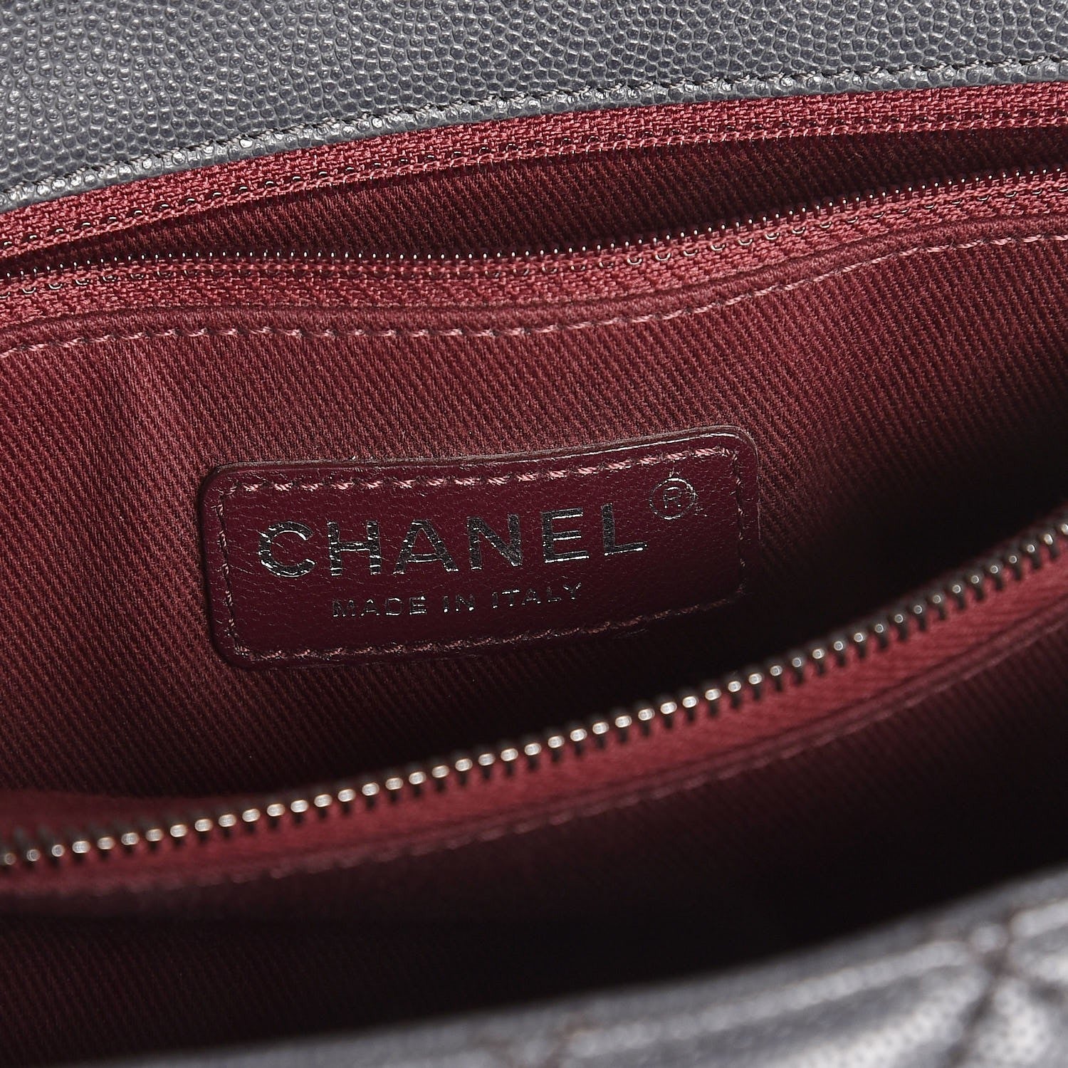 Chanel Caviar Quilted Small Coco Handle Flap Gray 6 of 9