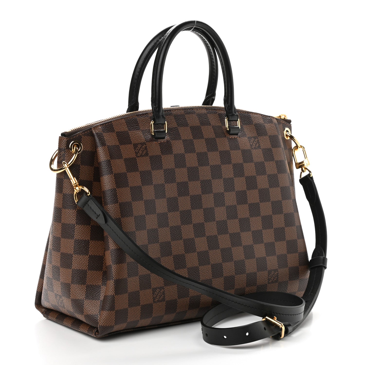 Louis Vuitton Damier Ebene Odeon Tote MM Black 2 of 8