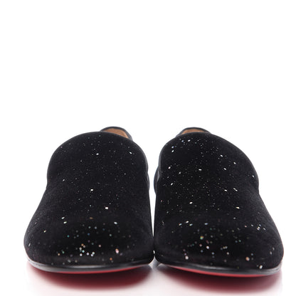 Christian Louboutin Velvet Galactica Mens Rollerboy Flat Loafers 43 Black 2 of 8