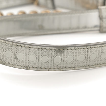 Christian Dior Metallic Patent Micro-Cannage Small Diorama Flap Bag Silver 14 of 14