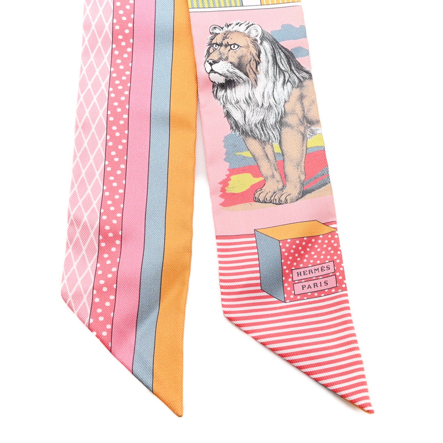 Silk Twilly Grand Theatre Nouveau Rose Jaune Multicolor