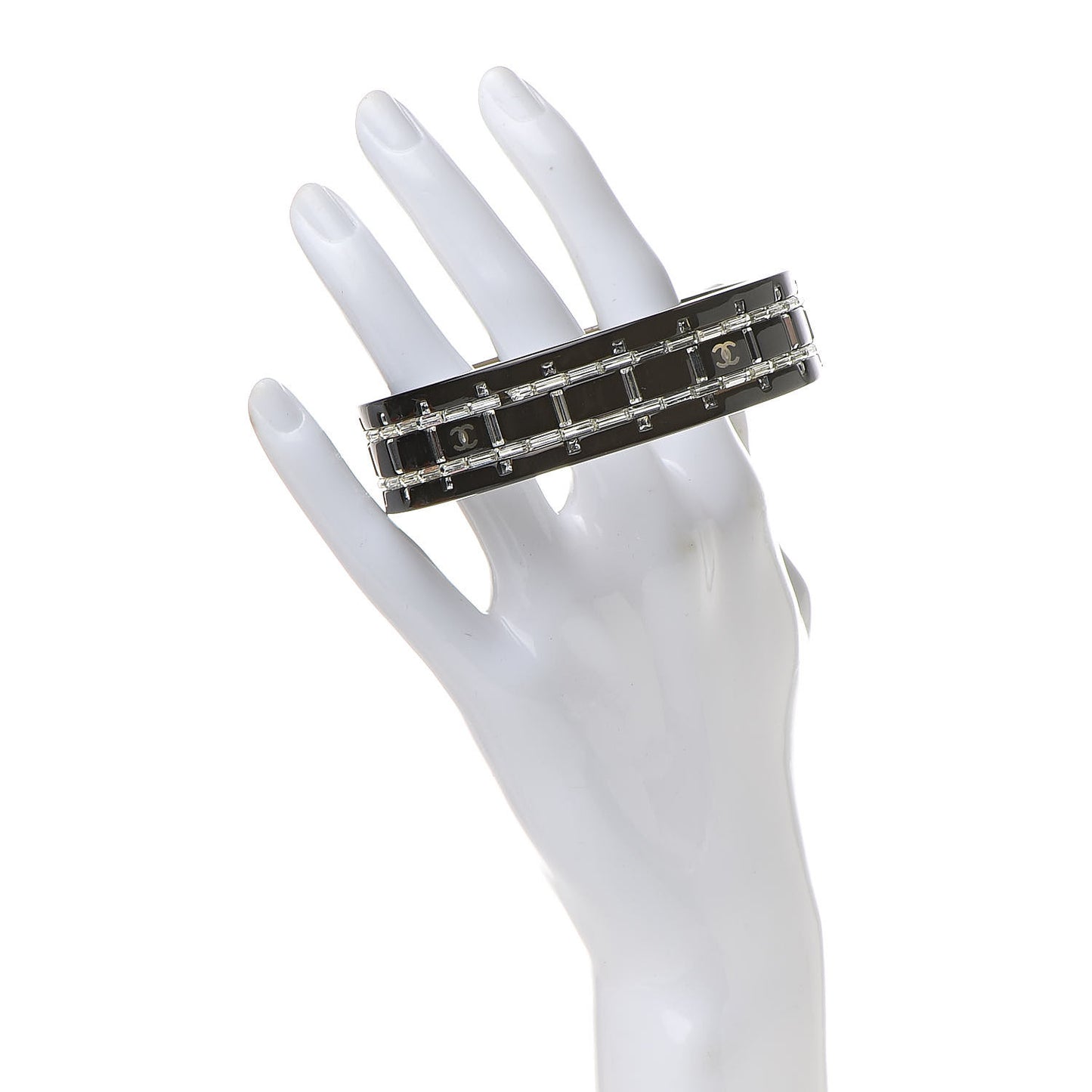 Resin Crystal CC Bangle Black