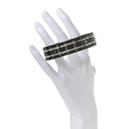 Chanel Resin Crystal CC Bangle Black 2 of 4