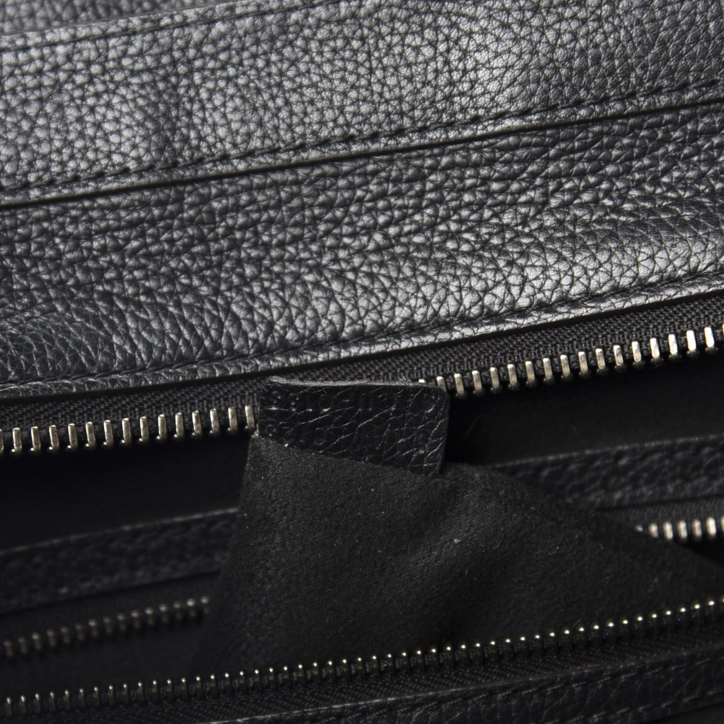 Drummed Calfskin Mini Luggage Black