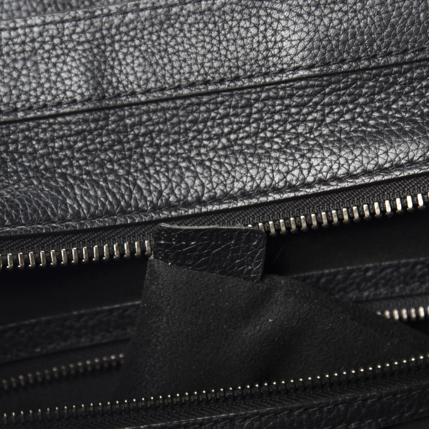 Celine Drummed Calfskin Mini Luggage Black 8 of 10