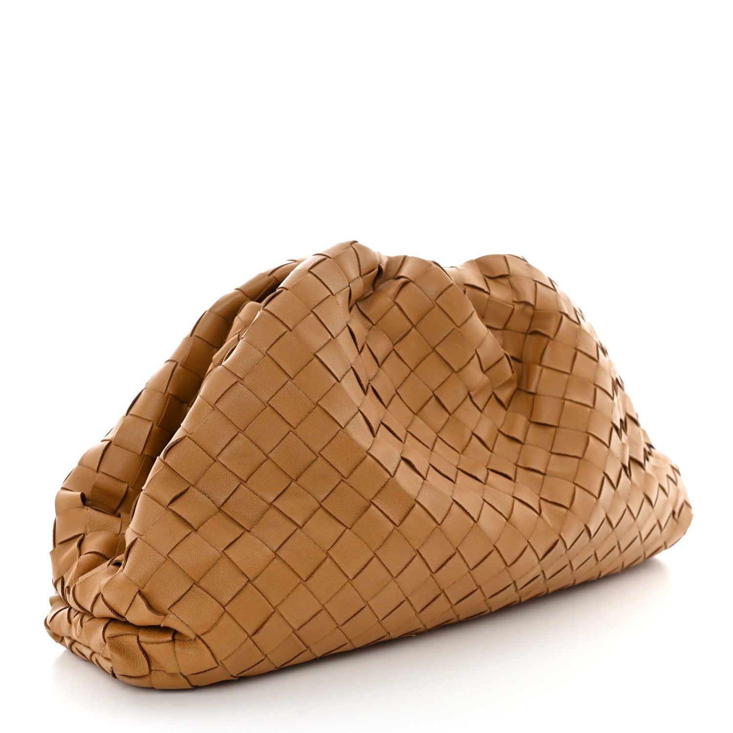 Bottega Veneta Nappa Maxi Intrecciato The Pouch Oversized Clutch Caramel 3 of 12