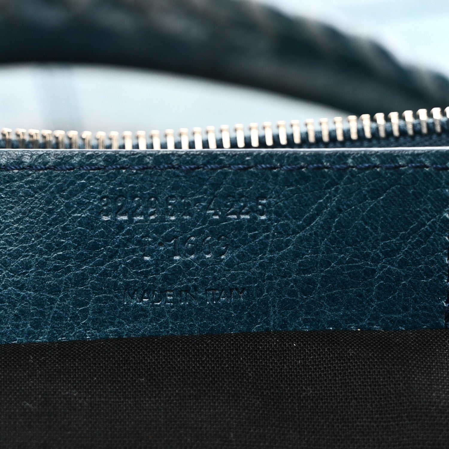 Balenciaga Agneau Classic Silver Hardware Square Tote Bleu Mineral 7 of 10