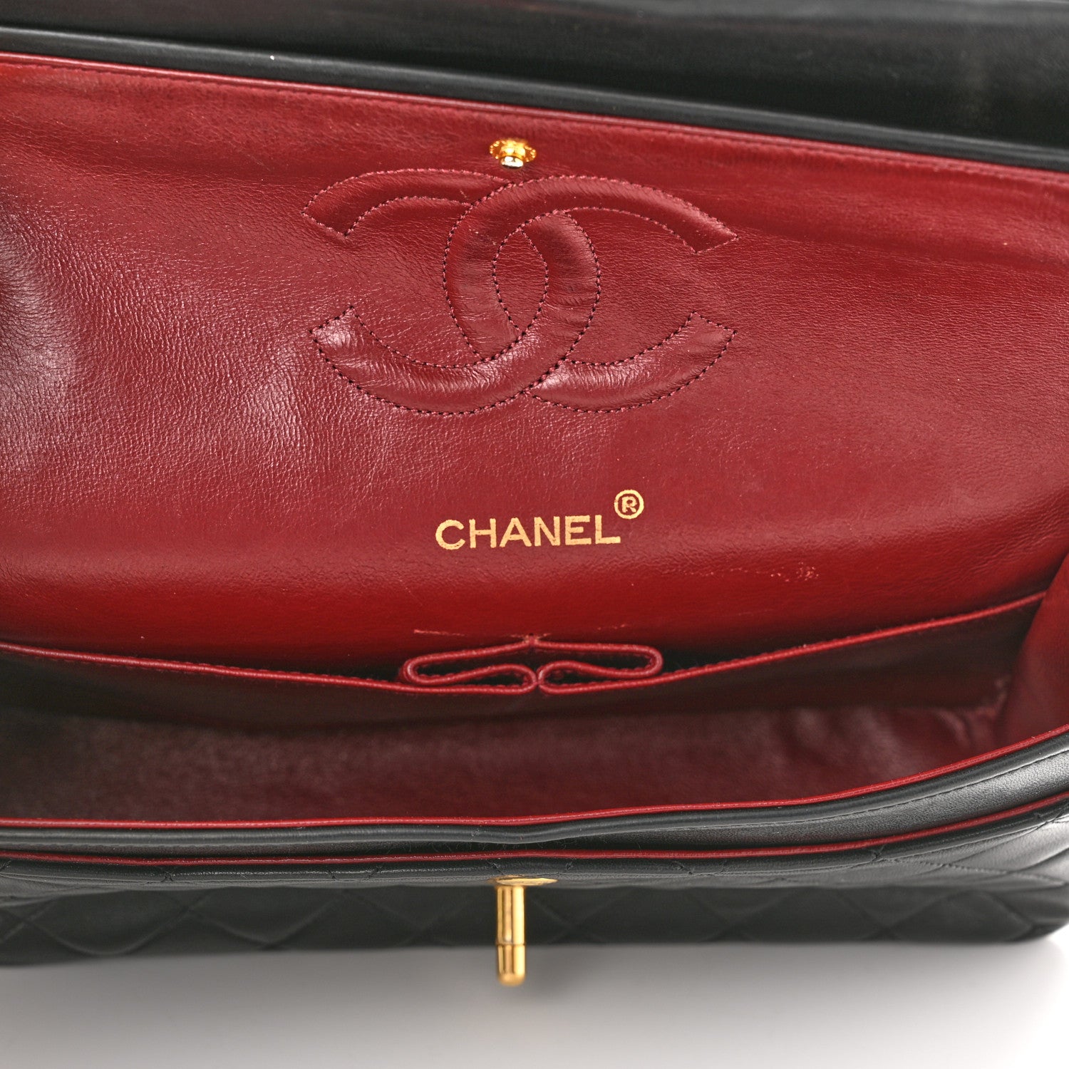 Chanel Lambskin Quilted Medium Double Flap Black 5 of 11