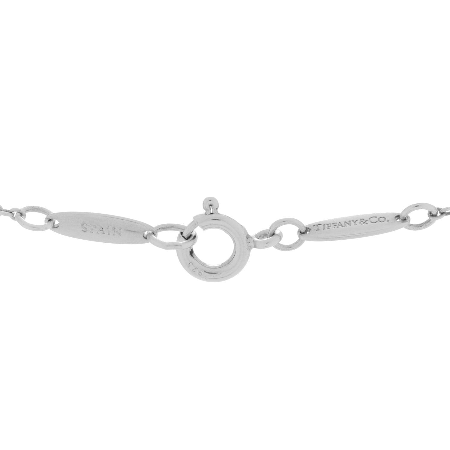Tiffany Sterling Silver 16mm Elsa Peretti Open Heart Pendant Necklace 5 of 7
