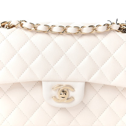 Chanel Caviar Quilted Small Double Flap White 10 of 11
