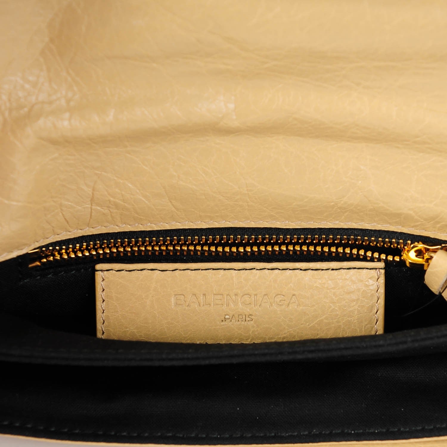 Balenciaga Agneau Classic Hardware Mini Envelope Strap Clutch Beige Sable 6 of 7