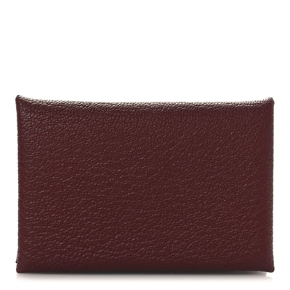 Hermes Chevre Mysore Calvi Card Case Rouge H 1 of 7