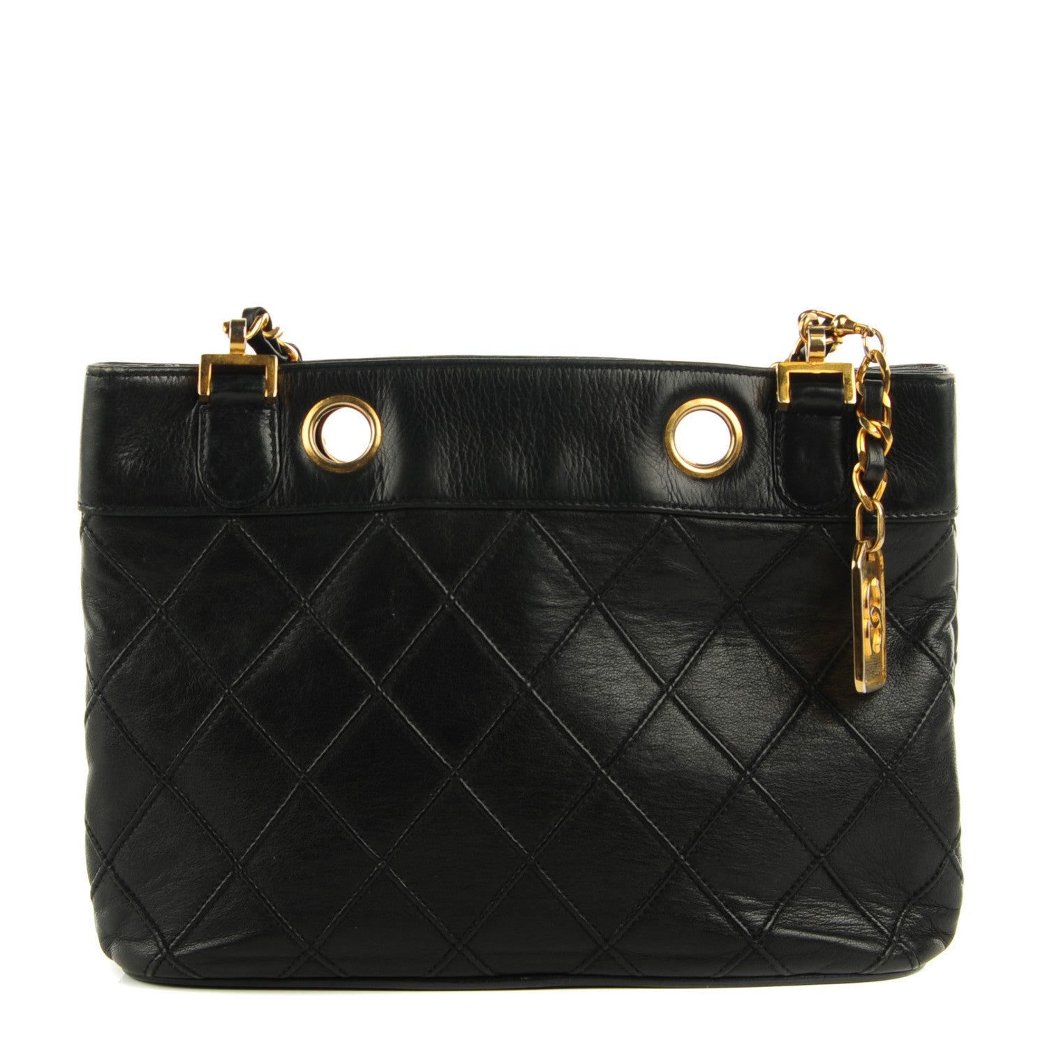Chanel Lambskin Diamond Stitch Shoulder Bag Black 1 of 8