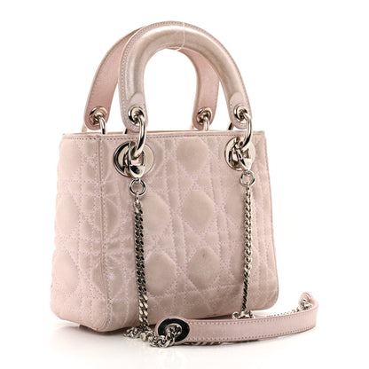 Christian Dior Metallic Lambskin Cannage Mini Lady Dior Lotus 3 of 11