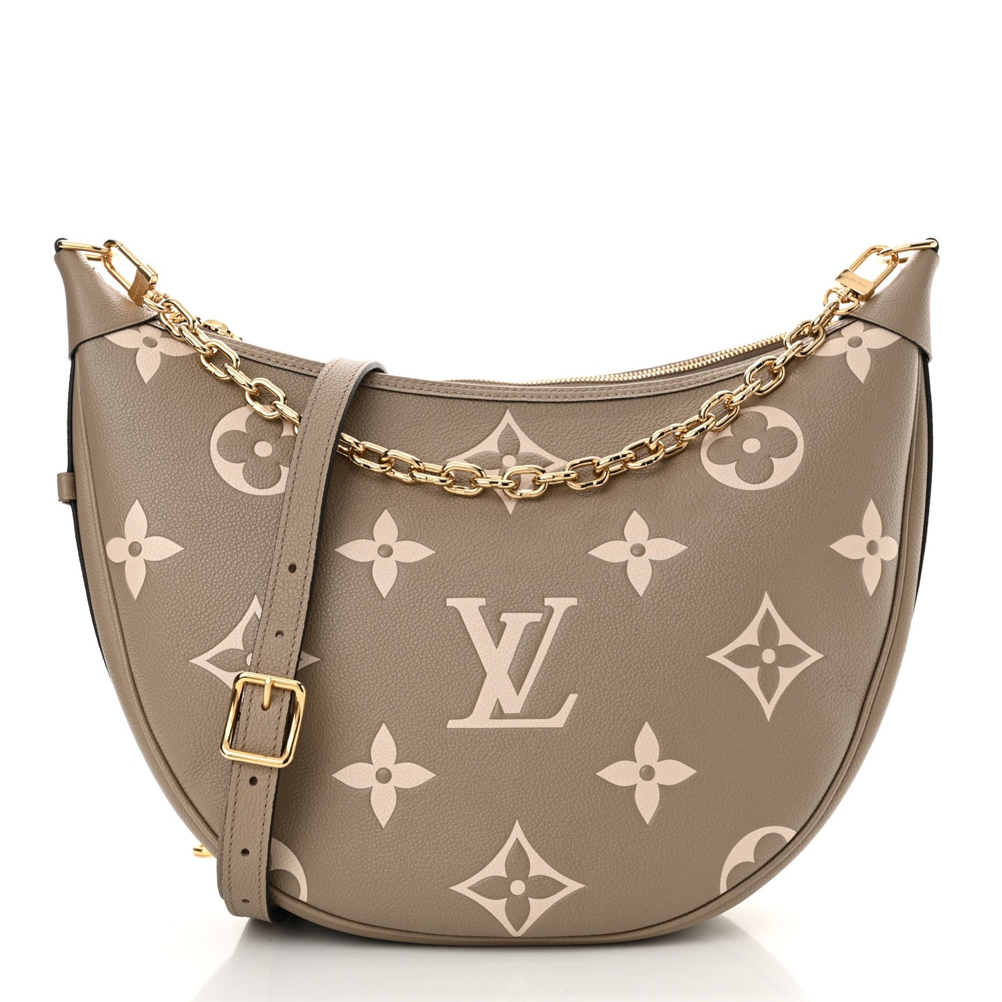Empreinte Monogram Giant Loop Hobo Dove Gray Cream