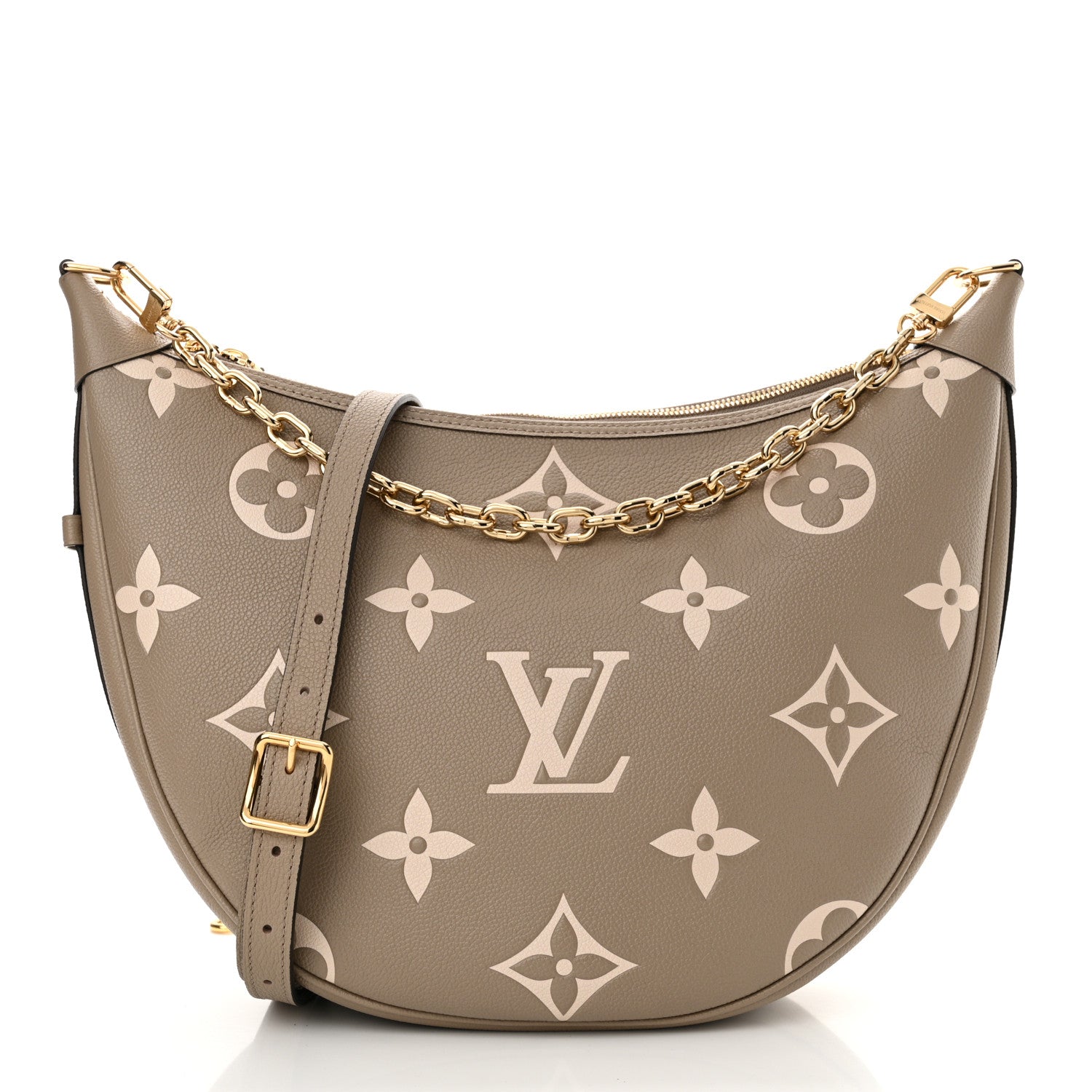 Louis Vuitton Empreinte Monogram Giant Loop Hobo Dove Gray Cream 1 of 10