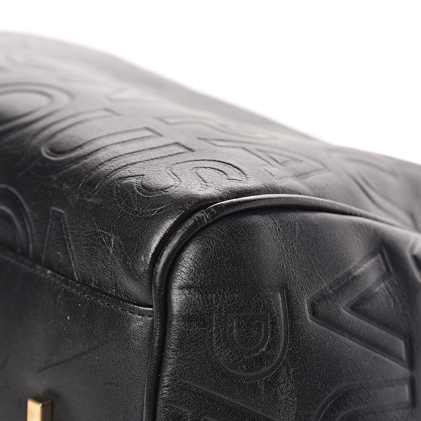 Calfskin Embossed Speedy Cube 30 Black