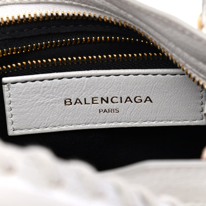 Balenciaga Chevre Gold Metallic Edge Hardware Mini City White 5 of 6