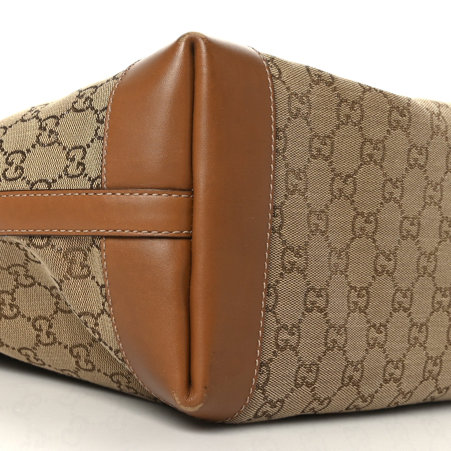 Metallic Monogram Medium Craft Tote Brown