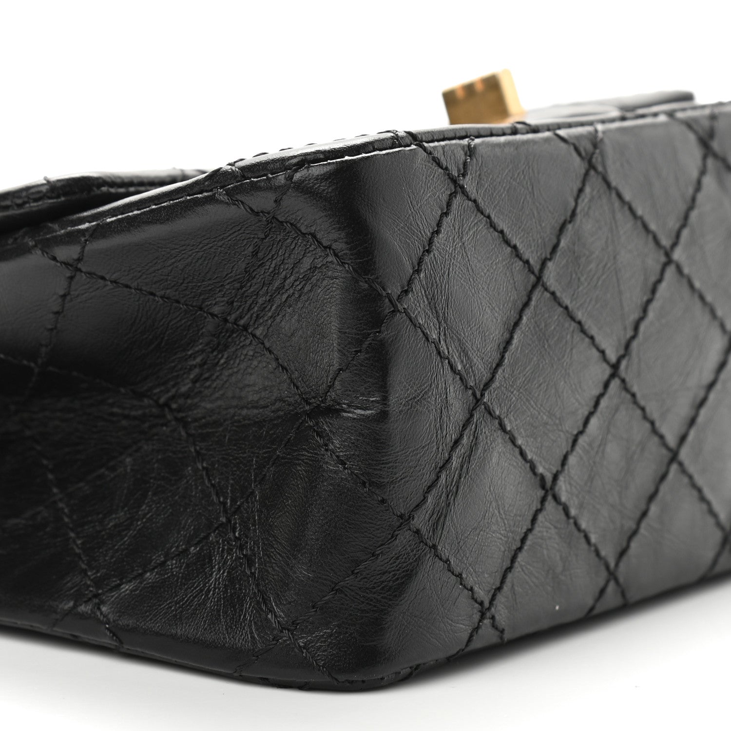 Chanel Aged Calfskin Quilted 2.55 Reissue Mini Flap Black 8 of 9