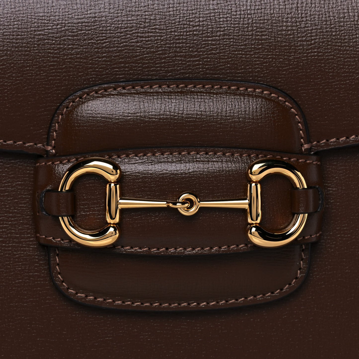 Azalea Calfskin Horsebit 1955 Shoulder Bag Brown Sugar