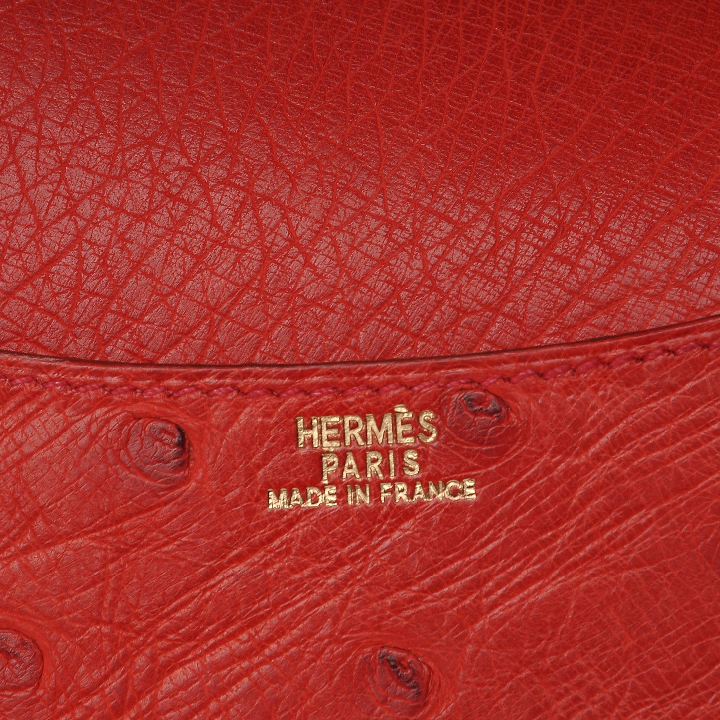 Ostrich Globe Trotter Agenda Cover Rouge Vif