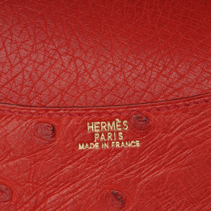 Hermes Ostrich Globe Trotter Agenda Cover Rouge Vif 6 of 8