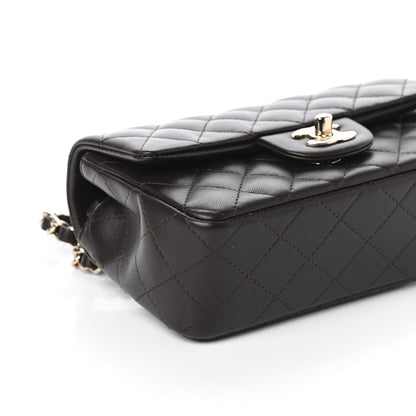 Chanel Lambskin Quilted Mini Rectangular Flap Dark Brown 9 of 10