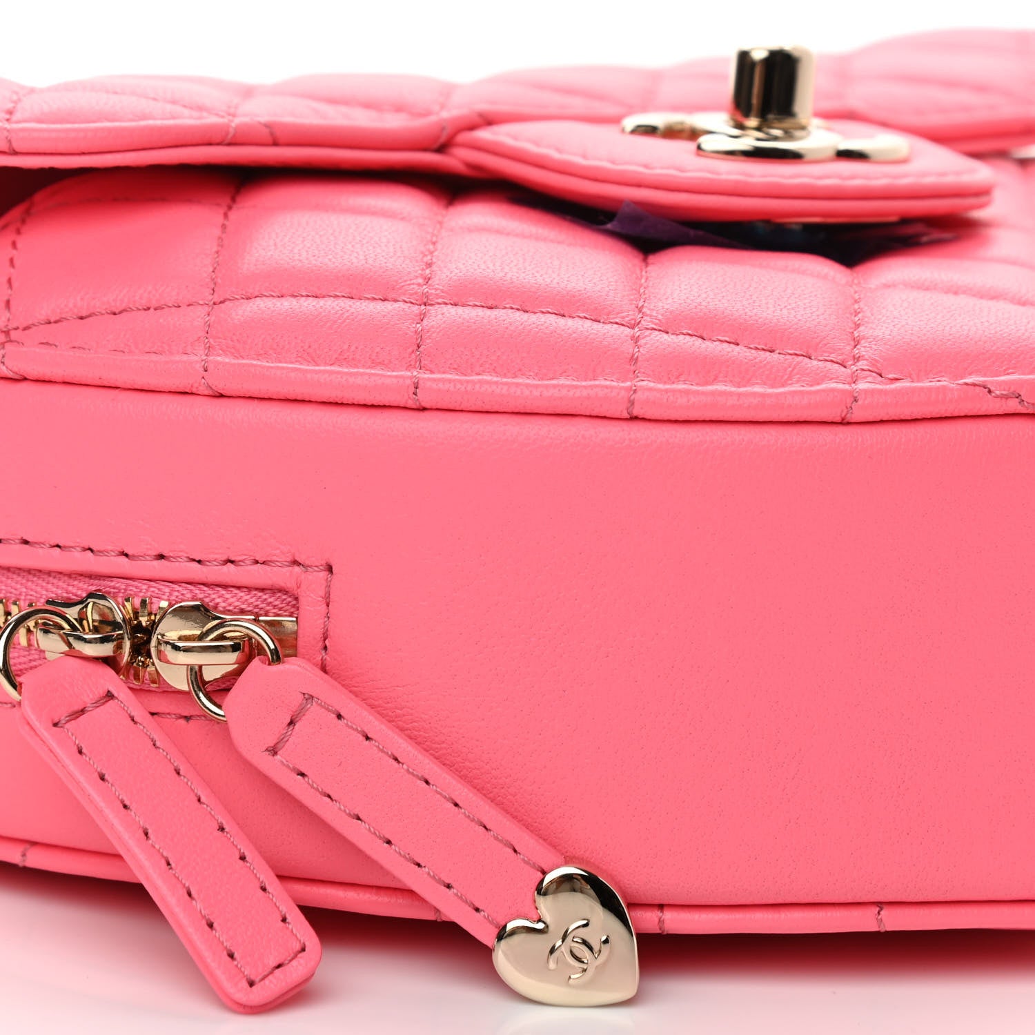 Chanel Lambskin Quilted CC In Love Heart Bag Pink 9 of 10