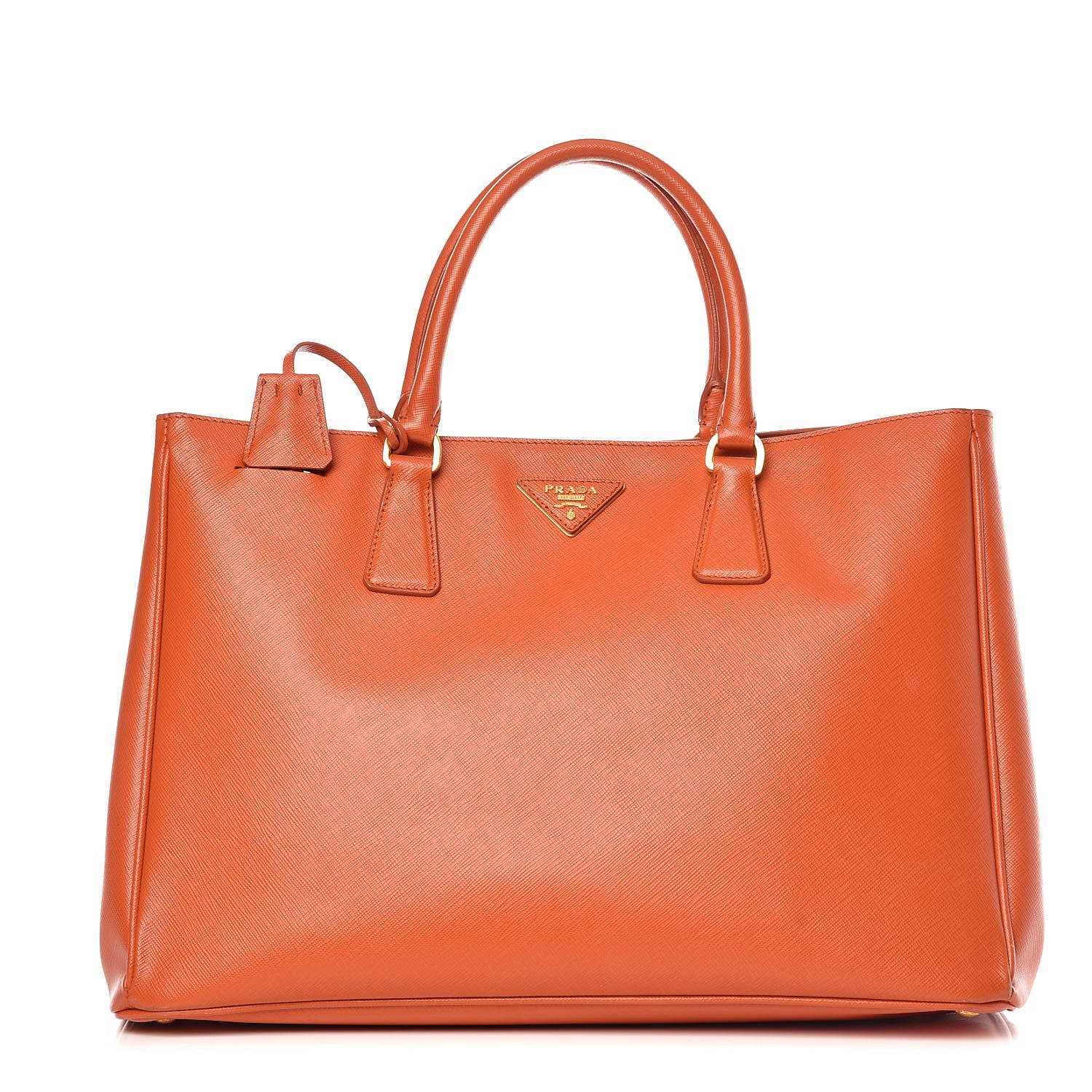 Prada Saffiano Lux Large Tote Papaya 1 of 12